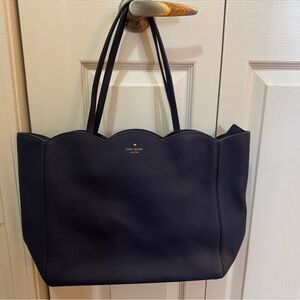 Kate Spade Navy Leather Tote Bag